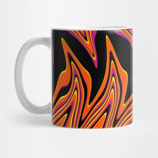 Warped in Black, Pink, Orange and Yellow Mug